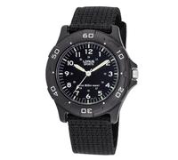 Lorus Black Dial & Black Nylon Strap Watch