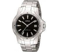 Lorus Black Dial Stainless Steel Bracelet Gents Watch RS907BX9