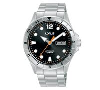 Lorus RL459BX9 Gents Automatic Silver Tone Black Day/Date Dial 2 Year Warranty