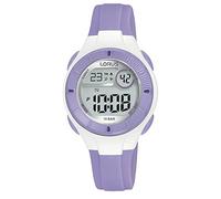 LORUS Children's Digital Quartz Watch with Silicone Strap, Green/White