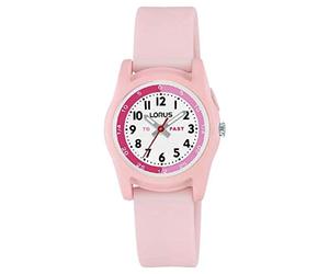 Lorus Children's Watch with Silicone Strap to Teach time., Pink, Strap