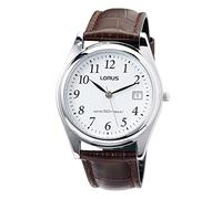 Lorus Classic Men's Watch with Palladium Coating and Leather Strap RS965BX9