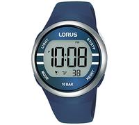 Lorus Digital Quartz Watch with Silicone Strap, Blue, Standard Size