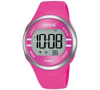 Lorus Digital Quartz Watch with Silicone Strap, Pink, Fashion