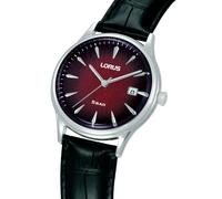 Lorus Double Curve Glass Dark Red Gradation Dial Quartz Watch RS901EX9