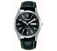 Lorus Gents Black Dial Strap Watch RXN79DX9 RRP £59.99