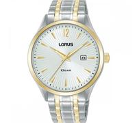 Lorus Gents Clear Cut Classic White Dial Two Tone Stainless Steel Watch