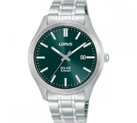 Lorus Gents Elegant Green Dial Stainless Steel Solar Watch