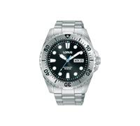 Lorus RL471BX9 Gents Automatic Silver Tone Black Day/Date Dial 2 Year Warranty