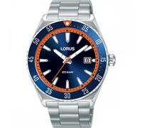 Lorus Gents Sports Blue & Orange Dial Stainless Steel Watch
