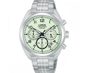 Lorus Gents Sports Chronograph Luminous Dial Stainless Steel Watch