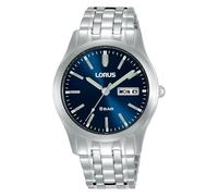 Lorus Gents Stainless Steel Bracelet Blue Dial Day Date Analogue Wrist Watch RXN69DX5