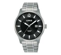 Lorus Titanium Men's Black Dial Bracelet Watch