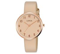 Lorus Ladies Beige Dial and Leather Strap Watch