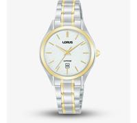 Lorus Ladies Classic Two Tone White Dial Bracelet Watch RJ290BX9