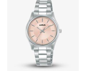 Lorus Ladies Clear Cut Classic Soft Pink Bracelet Watch RG249XX9