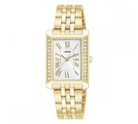 Lorus Ladies Elegance Rectangular Dial Gold Tone Stainless Steel Watch