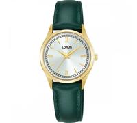 Lorus Ladies Elegant Roman Numeral Green Leather Strap Watch