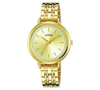 Lorus Ladies Gold Plated Bracelet Watch with Stone Set Dial RG202QX9