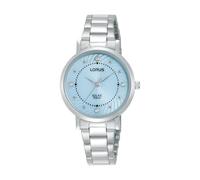 Lorus Ladies Solar Powered Analogue Watch, Stainless Steel, 30mm, Blue Dial, Casual