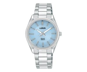 Lorus Ladies Solar Stainless Steel Light Blue Dial Watch RY511AX9