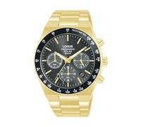 Lorus Men Classic Japan Eco-Drive Analog Watch Chronograph RZ528AX-9 Black Dial 41mm