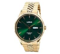 Lorus Mens Automatic Watch Green Dial Gold Bracelet RL468AX9
