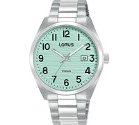 Lorus Mens Classic Silver Tone Aqua Green Watch RH909RX9