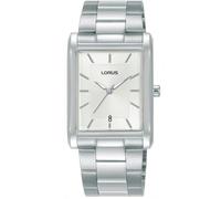 Lorus Men’s Silver-Colour Rectangular Watch RH937RX9
