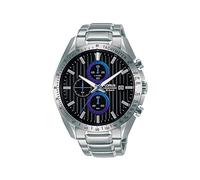 Mens Chronograph Watch with Stainless Steel Braclet & Black Dial