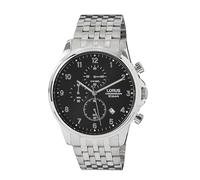 Lorus Men's 43mm Black Dial Chronograph Stainless Steel Bracelet Watch