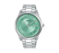 Lorus Mens Classic Clear Cut Mint Green Dial Watch RH931RX9