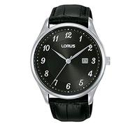 Lorus Men's Analogue Quartz Watch with Leather Strap RH911PX9, Black, Strap.