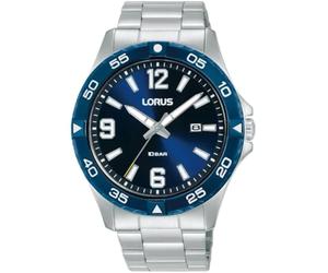 Lorus Men's Analogue Quartz Watch with Stainless Steel Strap, Silver