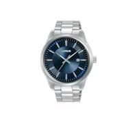 Lorus Men's Analogue Quartz Watch with Stainless Steel Strap, Silver/Black