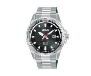 Lorus Men's Analogue Quartz Watch with Stainless Steel Strap, Silver/Black