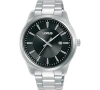 Lorus Men's Analogue Quartz Watch with Stainless Steel Strap, Silver/Black, Silver/Black, Bracelet
