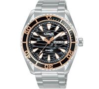 Lorus Men's Analogue Quartz Watch with Stainless Steel Strap, Silver/Blue, Silver/Black, Bracelet