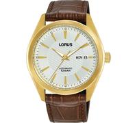 Lorus Men's Analogue Automatic Watch with Stainless Steel Strap, Silver/Black, Gold, Standard Size, Strap.