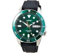Lorus Men's Automatic Watch with Green Dial and Black Strap RL455AX9