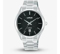 Lorus Mens Classic Black Dial Stainless Steel Bracelet Watch RH963RX9