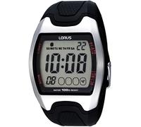 Lorus Men's Digital Display Black Resin Strap Watch