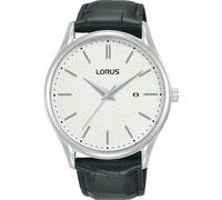 Lorus Men's Quartz Analog Watch with Stainless Steel Strap RH937QX9, Black/White, Strip