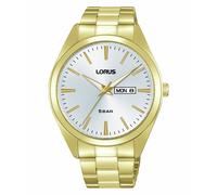 Lorus Mens Silver White Dial Gold Colour Bracelet Watch