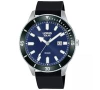 Lorus Men's Solar Black Silicone Adjustable Strap Watch