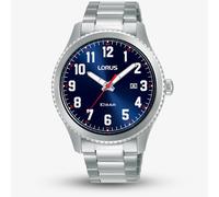 Lorus Mens Sport Blue Dial Stainless Steel Bracelet Watch RH981RX9