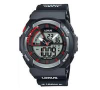 Lorus Mens Sports Chronograph Analog/Digital Black Rubber Strap Watch R2321MX9 BRAND NEW BUT NEEDS BATTERY