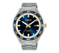 Lorus Mens Sports Watch with Stainless Steel Braclet & Blue Sunray Dial