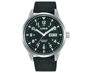 Lorus Military Automatic Black Fabric Watch