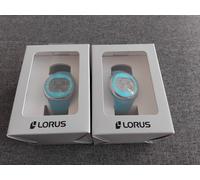 Lorus New x2 Blue Childrens Digital Watch With Silicone Straps